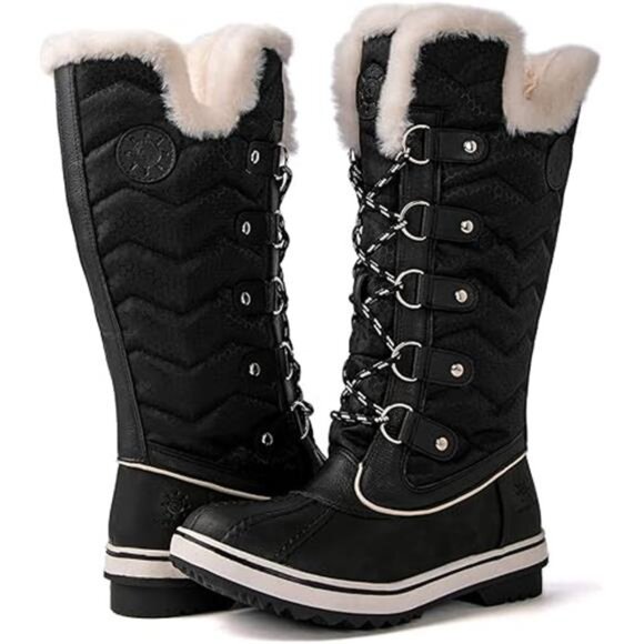 Women's Globalwin Mid Calf Waterproof Winter Boots Non-Slip Snow Boots For Women - Picture 8 of 8